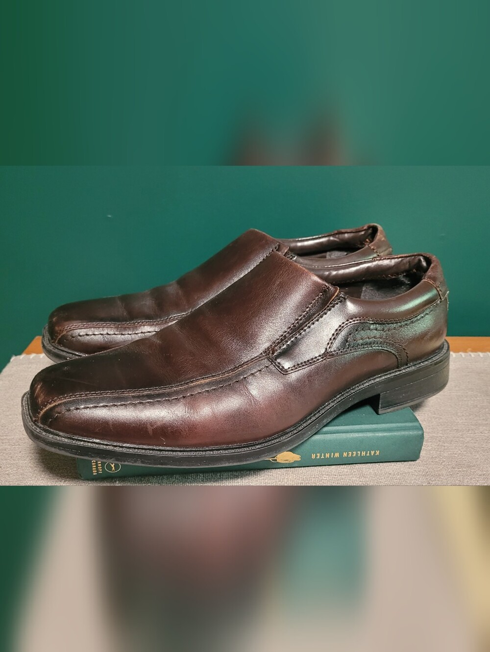 Men's Slip-On Leather Dress Shoes - Brown
